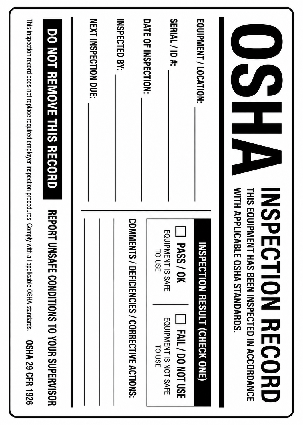 IRL-46OSHA (50 Qty)
